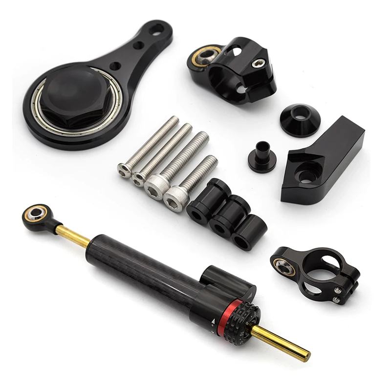 Steering Damper Stabilizer Kit Cnc - Per Kawasaki Ninja ZX-6R ZX636 ZX6R